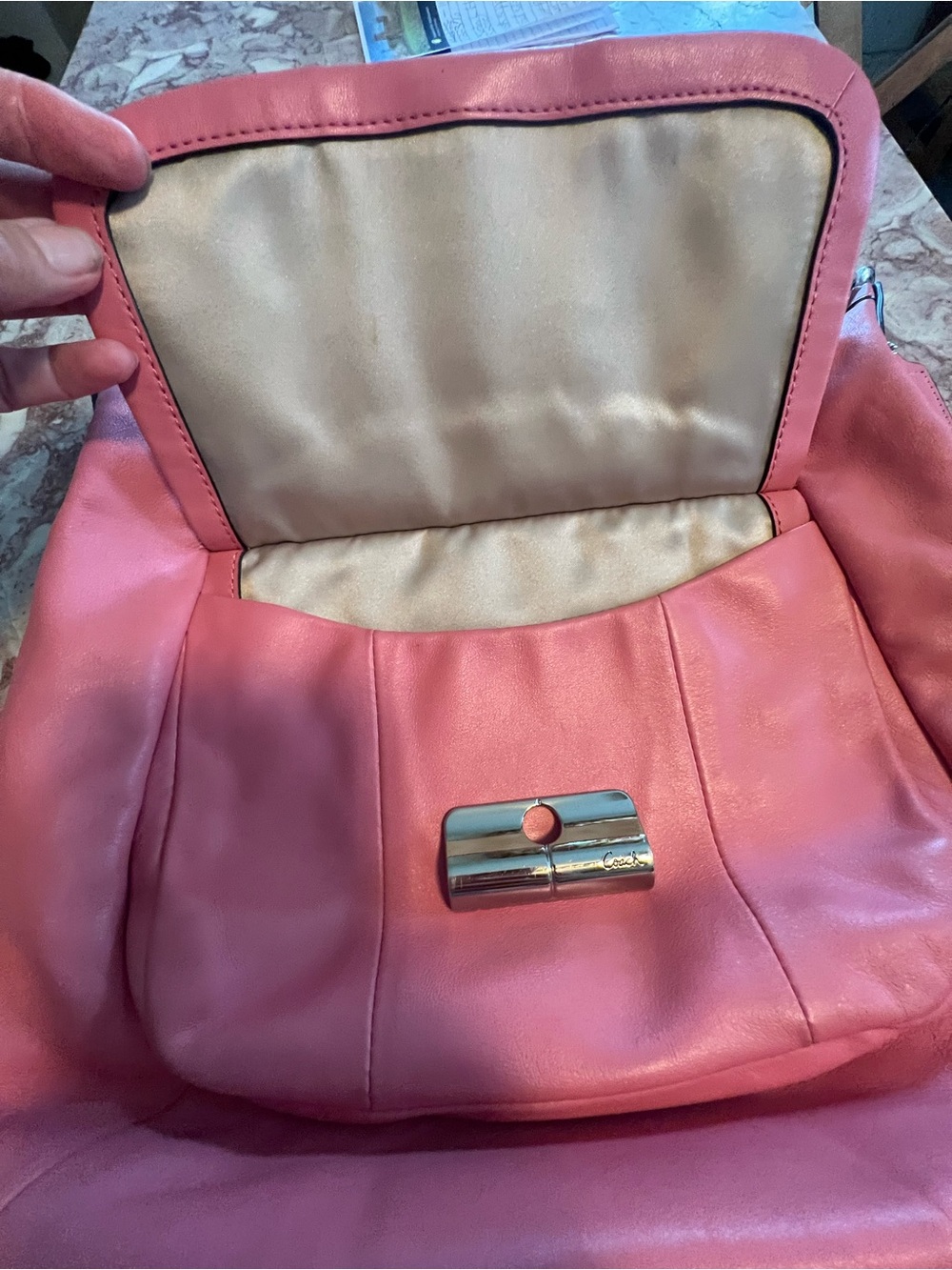 Coach Kristin Rose Crossbody Or Shoulder Bag with Front Flap F 22306 Immaculate - Picture 6 of 10